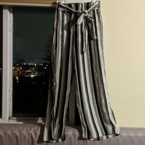 Fashion Nova Sail Away Striped Crop Pants